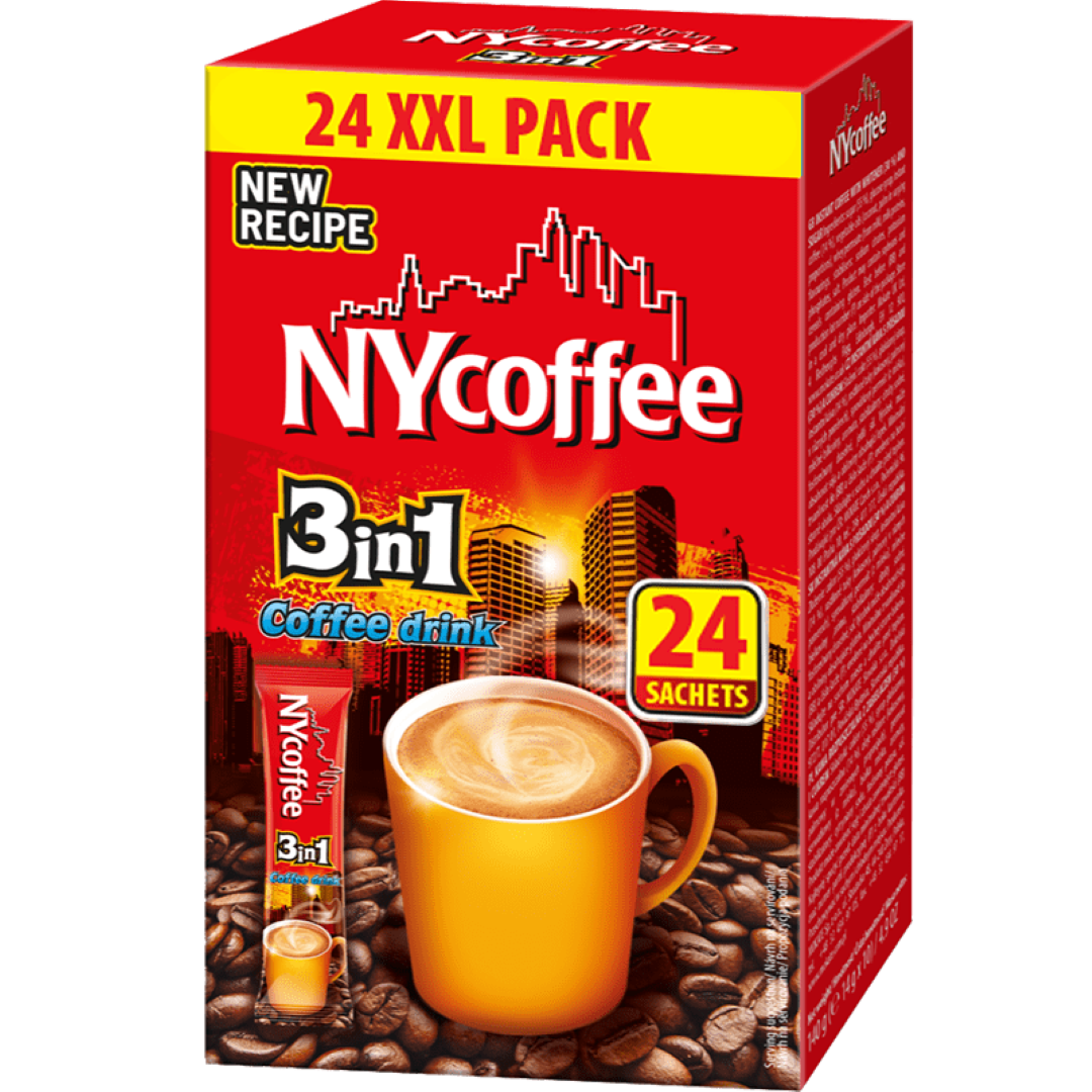 NY COFFEE 3IN1 WHITE COFFEE WITH SUGAR 204G 12S